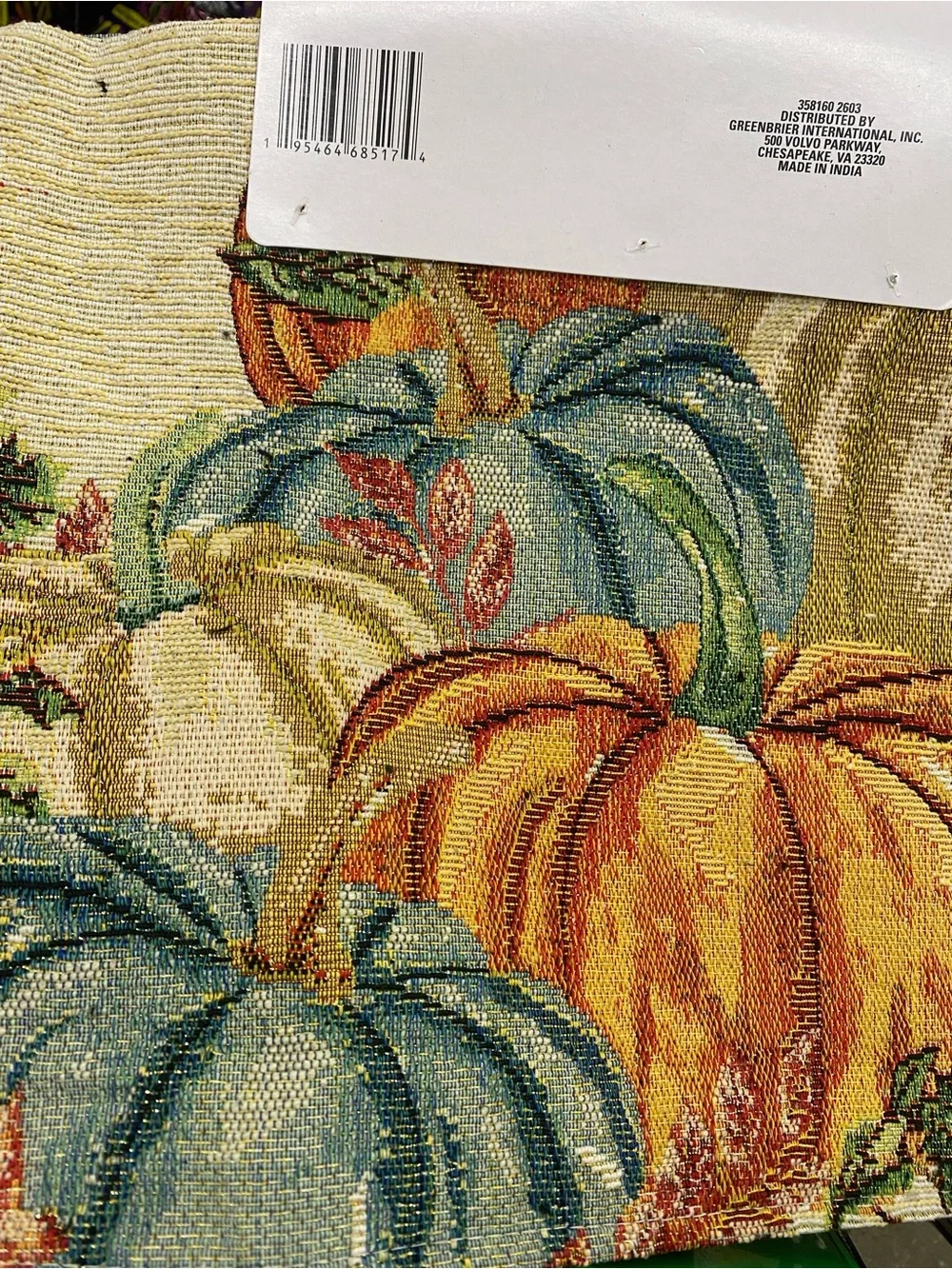 Barmal 70 Inch Table Runner Floral Multicolor NWT